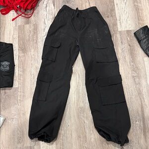 Love Tree Black Cargo Pants with Multiple Utility Pockets